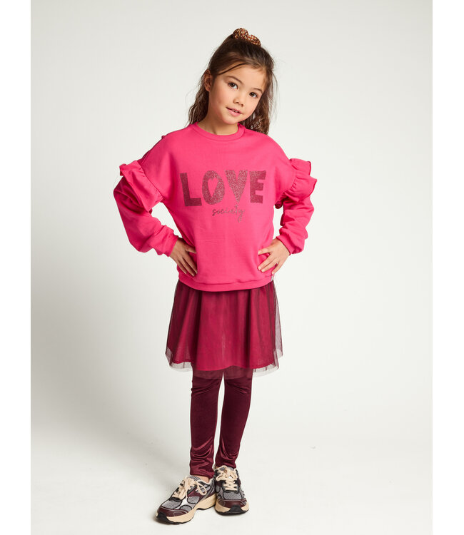 Shiney sport legging Ruby Red