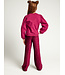 Velvet Crinkle Wide Leg Ruby Red