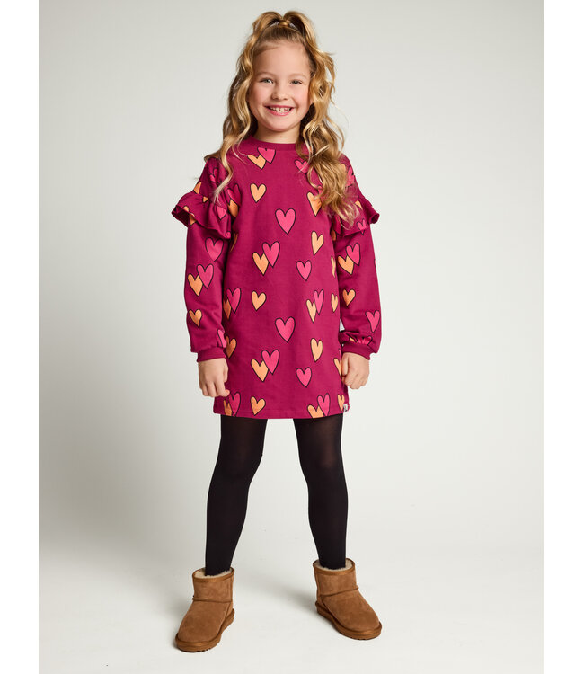 Sweater Dress Double Hearts