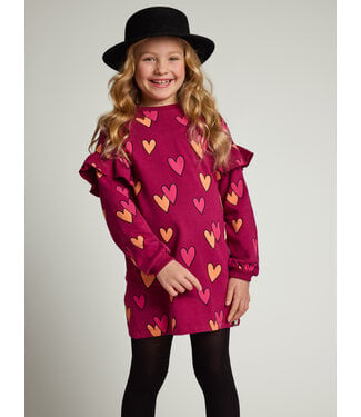 LOOXS Little Sweater Jurk Double Hearts