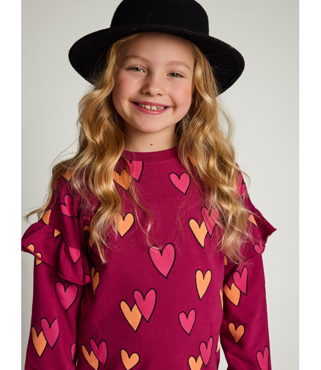 Sweater Dress Double Hearts