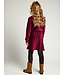 Velvet crinkle dress Ruby Red