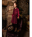 Velvet crinkle dress Ruby Red
