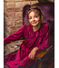 Velvet crinkle dress Ruby Red