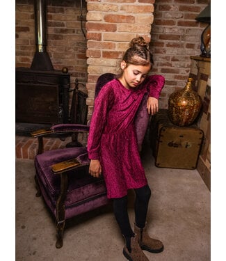 LOOXS Little Velvet crinkle dress Ruby Red