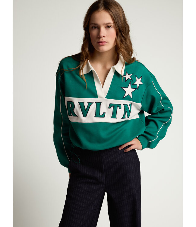 Sweater Green Polo Collar