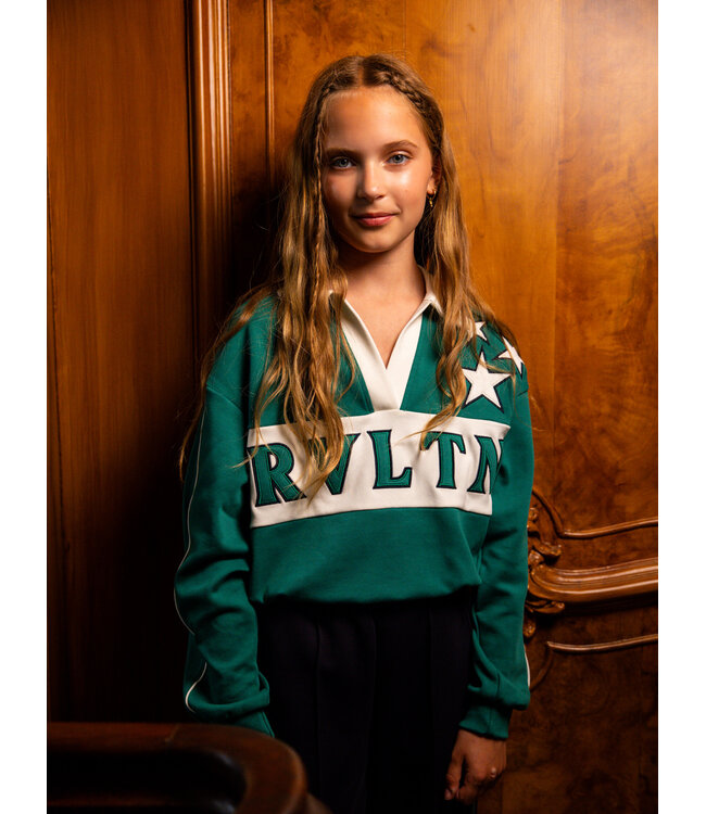 Sweater Green Polo Collar