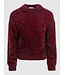 Gebreide trui Ruby Red lurex