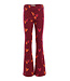 Flared sweatpants Ruby Red Double Hearts