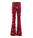 Flared sweatpants Ruby Red Double Hearts