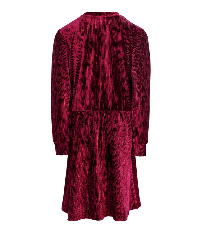 Velvet crinkle dress Ruby Red
