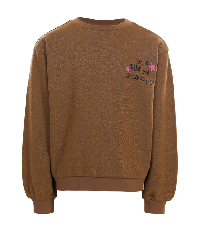 Olivgrüner Lurex-Pullover