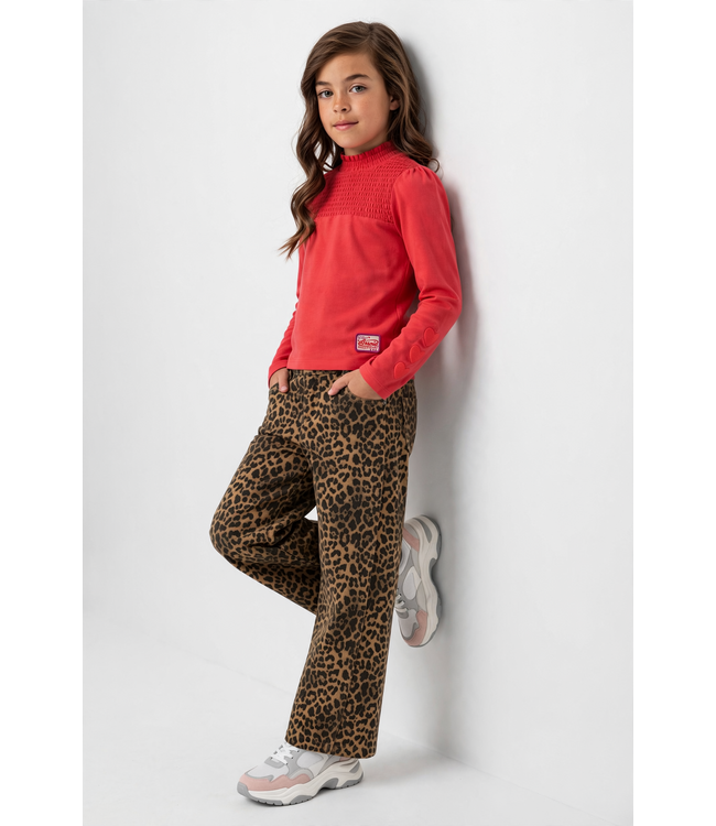 T-shirt Coral with smock
