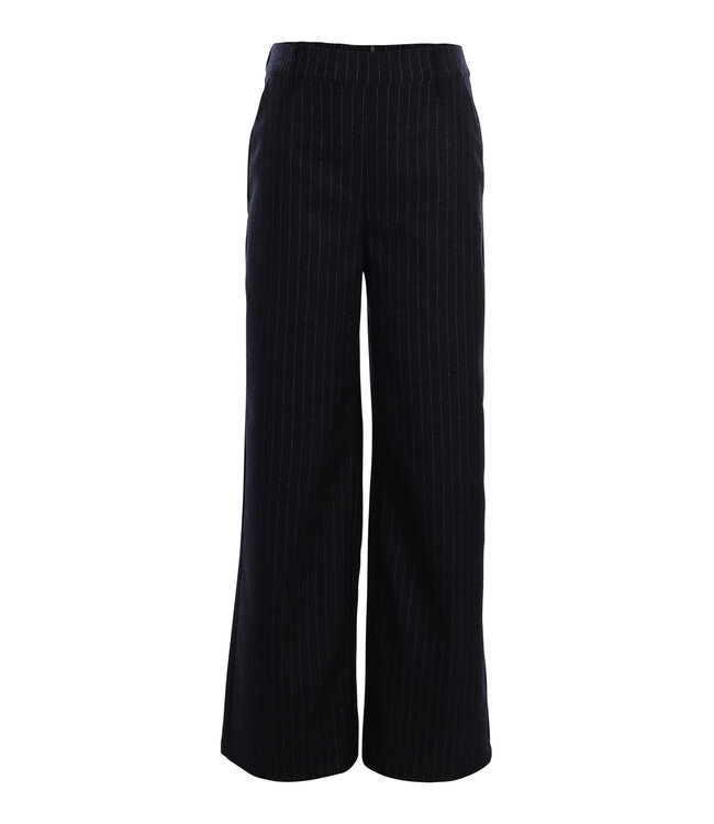 Wideleg pants marineblauen Nadelstreifen