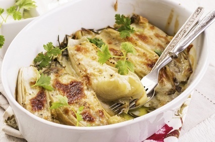 Gevulde witlof uit oven