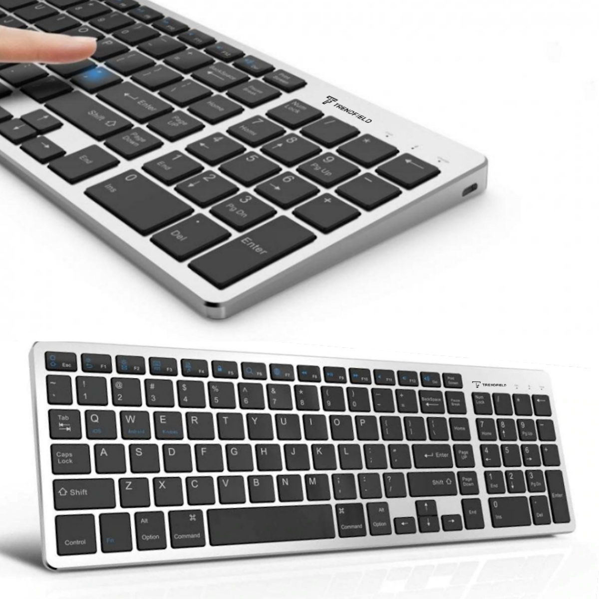 Trendfield Draadloos Bluetooth Keyboard voor Macbook, Laptop, Mobiel en - Trendfield.nl
