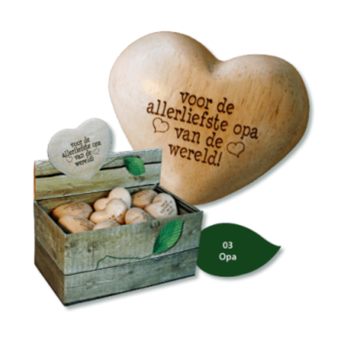 Houten hart voor de allerliefste opa