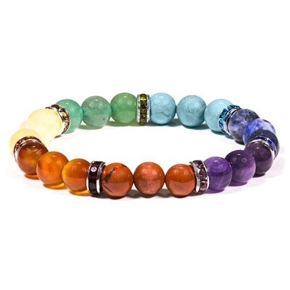 Chakra Armband Edelsteen - Natuurlijke Stenen Yoga Armband Voor Healing, Reiki En Balans - Dames & Heren