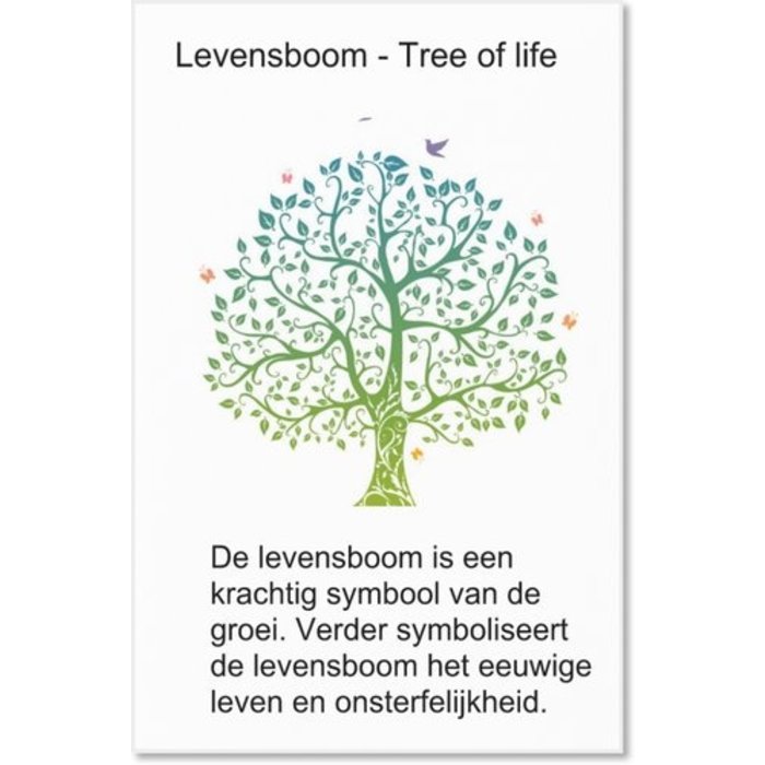 Sleutelhanger tree of life met kaartje