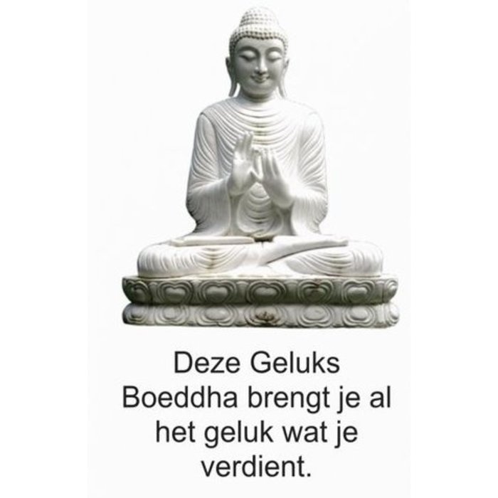 Sleutelhanger boeddha hoofd met kaartje