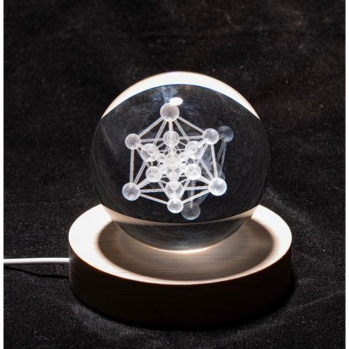 Kristalbol Metatron met led licht