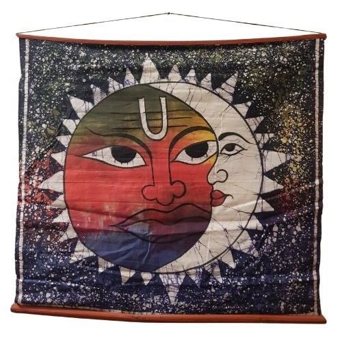 Wanddoek Batik Zon en Maan Spirituele winkel Wanddoek Batik Zon en Maan Spirituele winkel