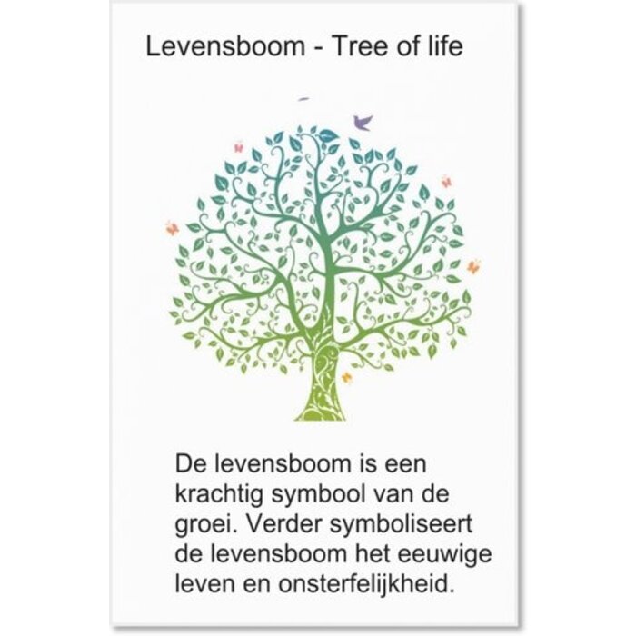 Levensboom hanger hout met kaartje