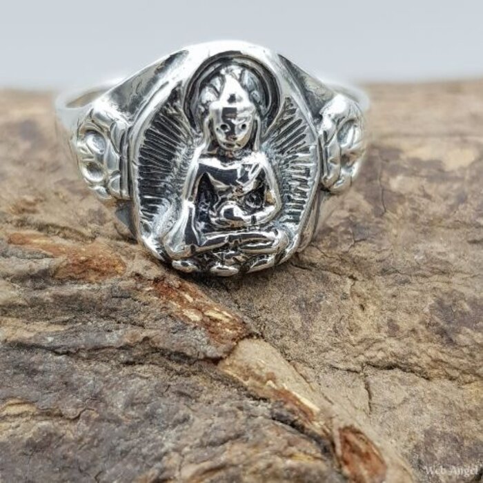 Ring Thaise Boeddha - Maat 8 - Sterling Zilver