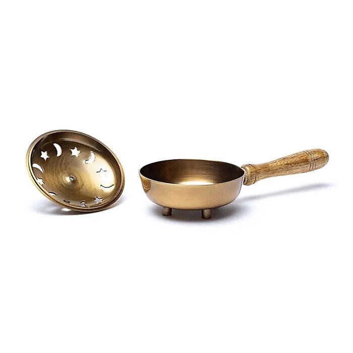 Messing wierookbrander pan model