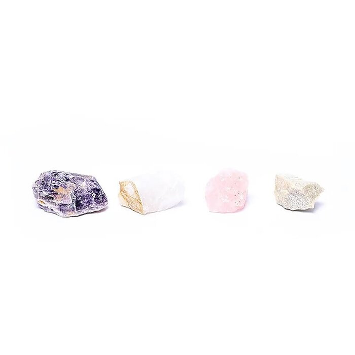 4 ruwe healing stones in een doosje