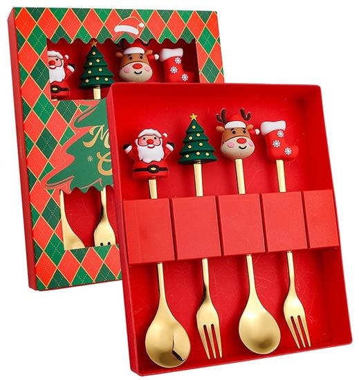 Kerstbestek Tas,Regerly 36 Stuk Kerstboom Bestek Houder Kerstmes Vorken