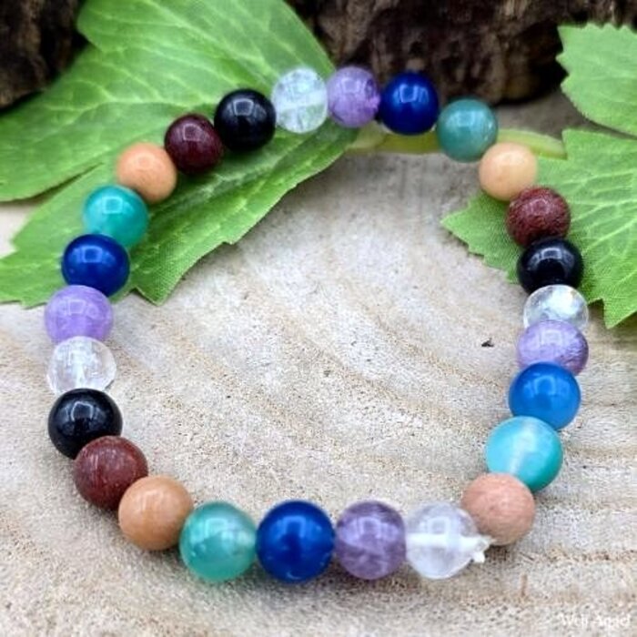 Chakra Armband met Edelstenen (18 cm)