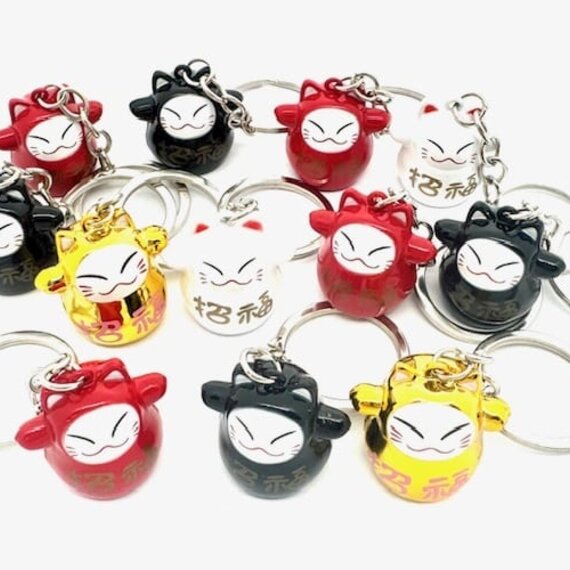 Grote Japanse Sleutelhanger - Daruma (Kleur Naar Keuze) | Japan Vibe