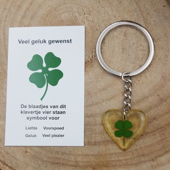 Gouden klavertje vier hanger voor gravure