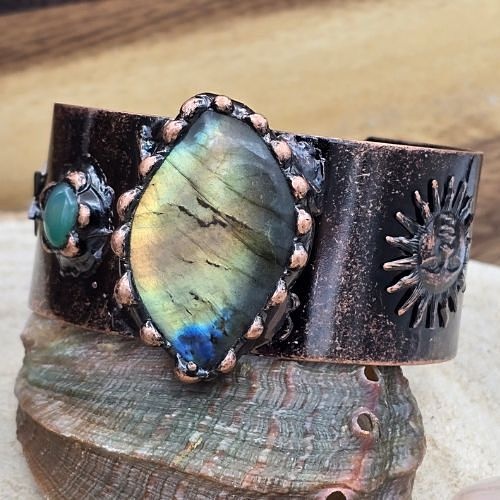 Turquoise Pure Koperen Armband Voor Vrouwen Magnetische Therapie Verlichting Artritis Pijn Carpale Tunnel Verstelbaar Blauw Turkoois