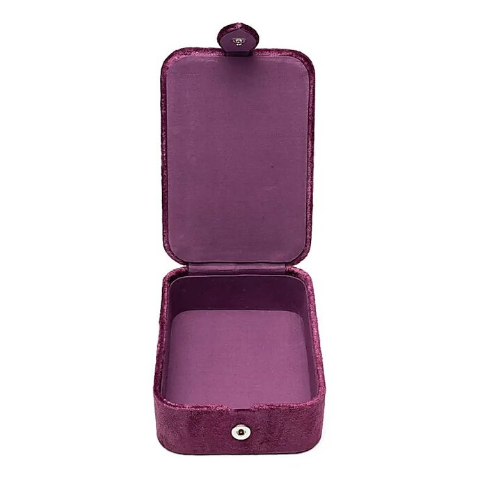 Sieraden / tarotdoos fluweel paars met Ganesha