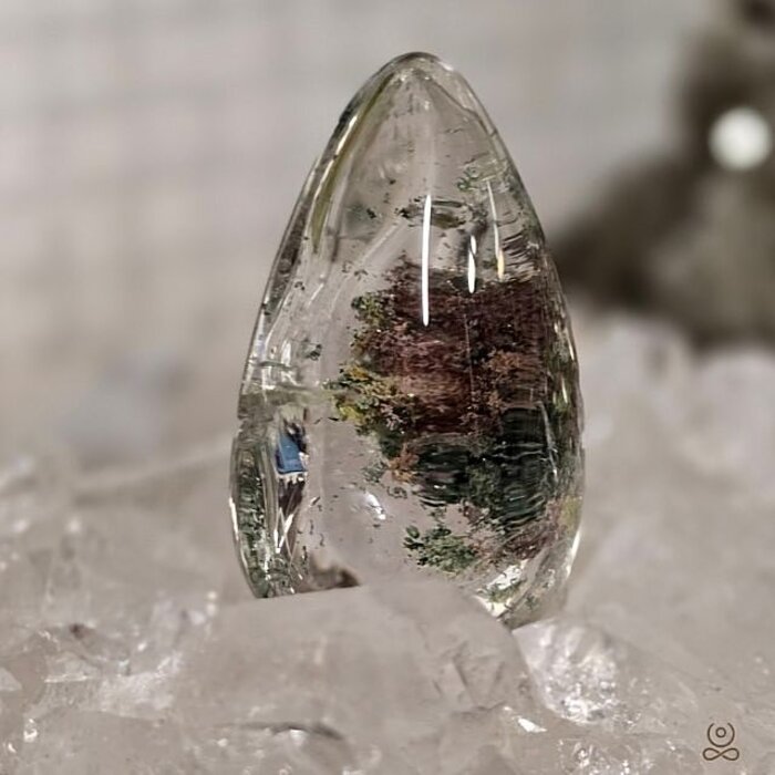 Fantoomkwarts / Lodoliet (Garden Quartz) Druppel – 44 mm