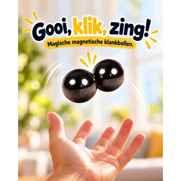 Hematiet magneet bol - set van 2
