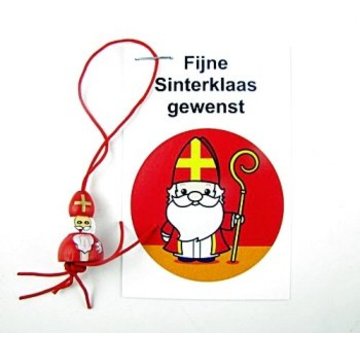 Sinterklaas kaartje met Gelukspoppetje Sint