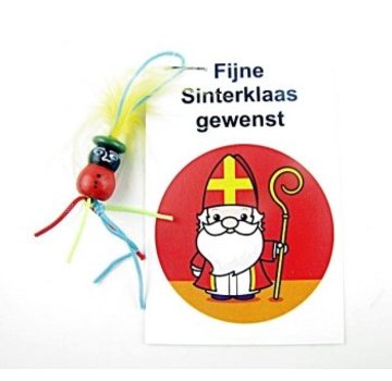 Sinterklaas kaartje met zwarte piet