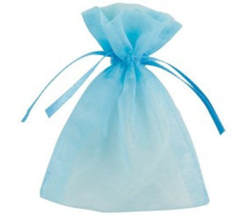 Organzazakje hemelsblauw 7 x 10 cm