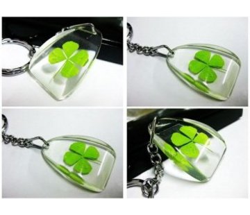 Sleutelhanger met  klaver vier