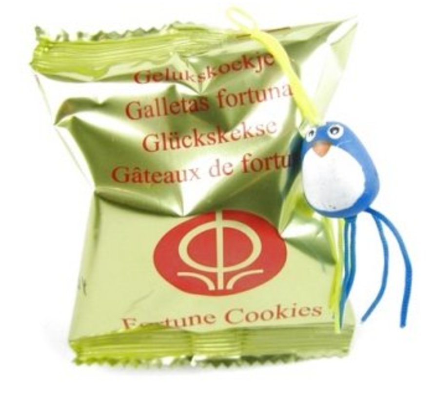 Fortune cookie met een vogel 10 stuks