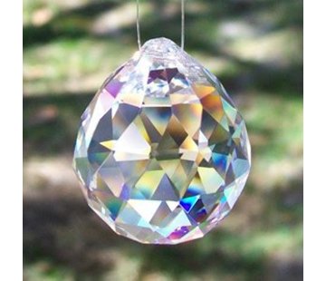 Regenboogkristal Bol transparant  3 cm