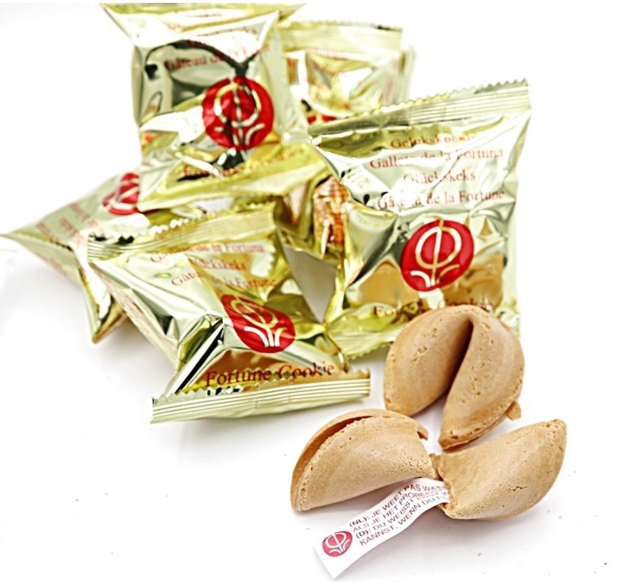 Fortune cookie met een vogel 10 stuks