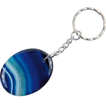 Sleutelhanger agaat blauw