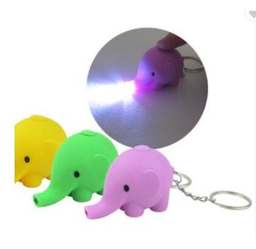 Olifant sleutelhanger led licht en geluid