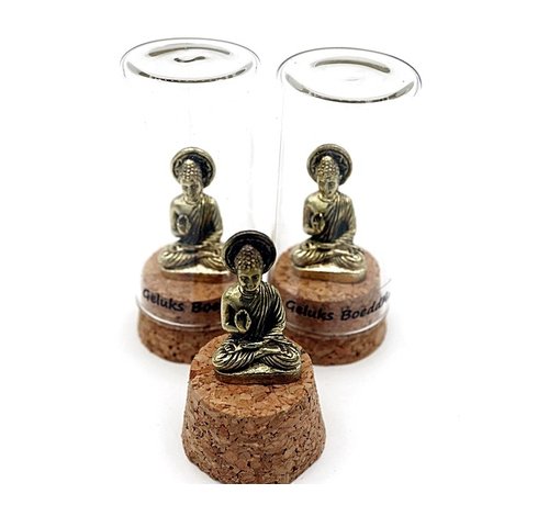 bronzen geluks boeddha