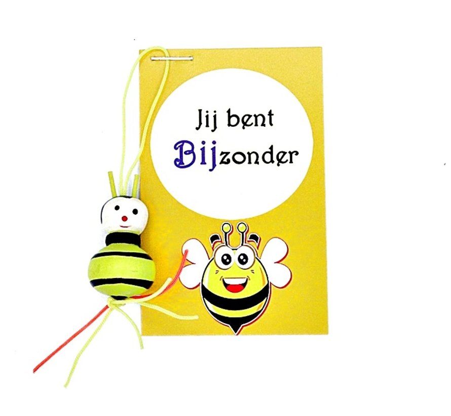 Kaartje- jij bent bijzonder met grote bij