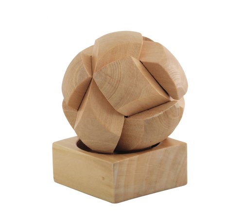 Puzzelbal 6 delig hout